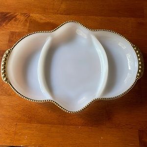 Fire King Oven Ware vintage serving piece divided dish
